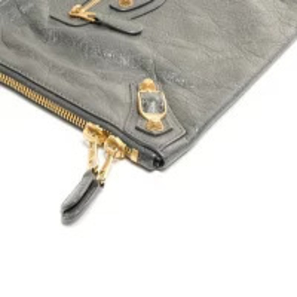 Balenciaga Giant Envelope Lambskin Clutch Bag Gray - Picture 6 of 12